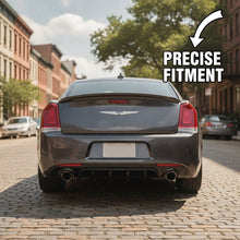 Cargar imagen en el visor de la galería, NINTE Rear Bumper Diffuser Lip Splitter fit for 2015-2023 Chrysler 300 SRT Painted Gloss Black Shark Fins Sport Style Without Logo