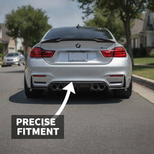Load image into Gallery viewer, NINTE Rear Bumper Lip Diffuser Splitter Kit Fit for BMW F80 M3 F82 M4 F83 2015-2020 Carbon Fiber Look 3-Piece V Style Without Logo