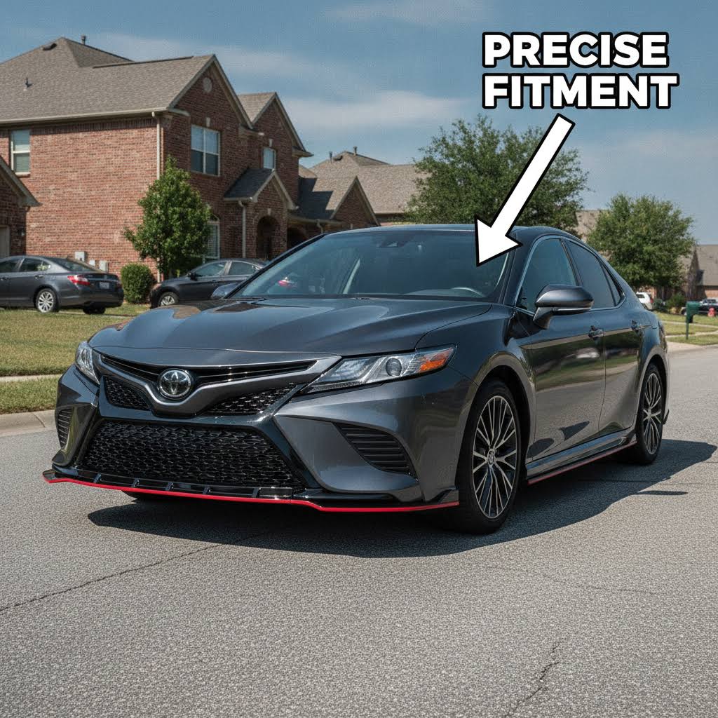 NINTE Front Lip With Red Line For 2021-2024 8.5th Gen Toyota Camry SE XSE Highlight Style - NINTE