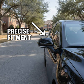 NINTE Side Mirror Cover Caps Fit for 2018-2024 Toyota Camry Avalon Painted Gloss Black Pair Sport Trim Without Logo