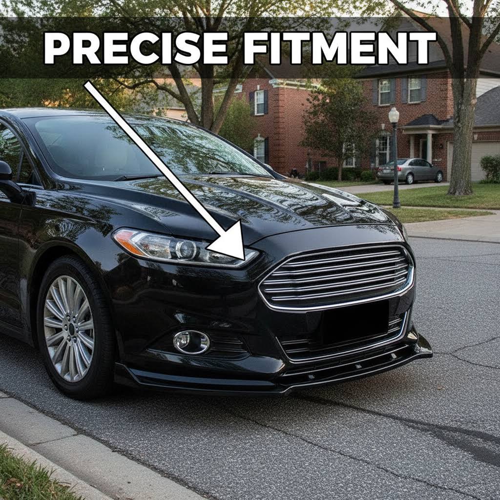NINTE Front Lip For 2013-2016 Ford Fusion Mondeo Front Bumper Splitter - NINTE