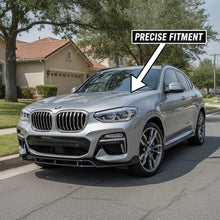 Cargar imagen en el visor de la galería, NINTE Front Bumper Lip Splitter Fit for BMW X3 X4 G01 G02 2018-2021 Painted Gloss Black One Piece GT Style Without Logo