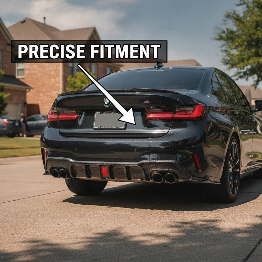 NINTE Rear Bumper Diffuser Fit for 2019-2022 BMW 3 Series G20 M Sport 330i M340i Matte Black One Piece Sport Style Without Logo