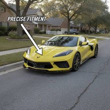 Load image into Gallery viewer, NINTE Front Bumper Lip Splitter Kit fit for 2020-2026 Chevy Corvette C8 Painted Gloss Black 3 Pieces Sport Style Without Logo - NINTE
