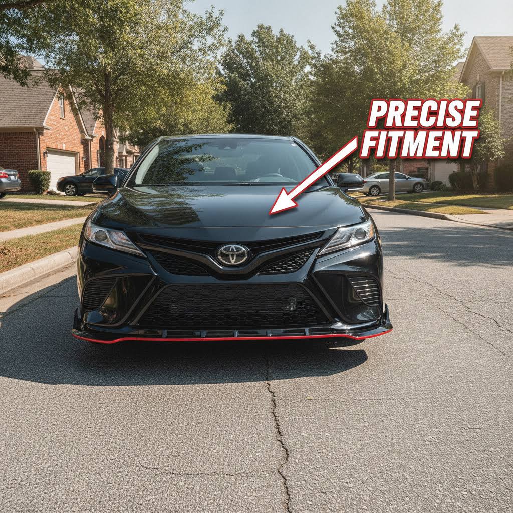 NINTE Front Lip With Red Line For 2021-2024 8.5th Gen Toyota Camry SE XSE Highlight Style - NINTE