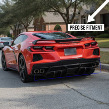 Charger l'image dans la galerie, NINTE Rear Bumper Lip Diffuser Splitter Fit for Chevy Corvette C8 2020-2026 Painted Gloss Black ABS One Piece Sport Style Without Logo