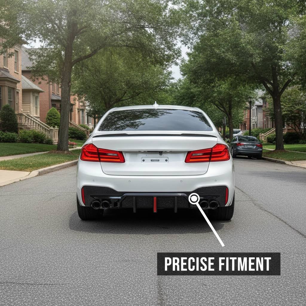NINTE Rear Diffuser for 2017-2023 BMW 5 Series G30 G31 G38 M Sport - NINTE