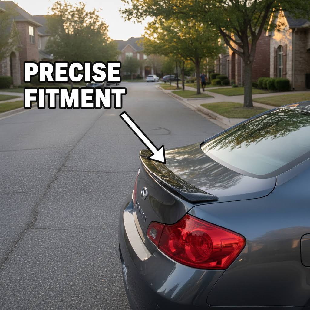 NINTE Highkick Rear Spoiler For 2007-2015 Infiniti G25 G35 G37 Q40 Sedan PSM Style - NINTE
