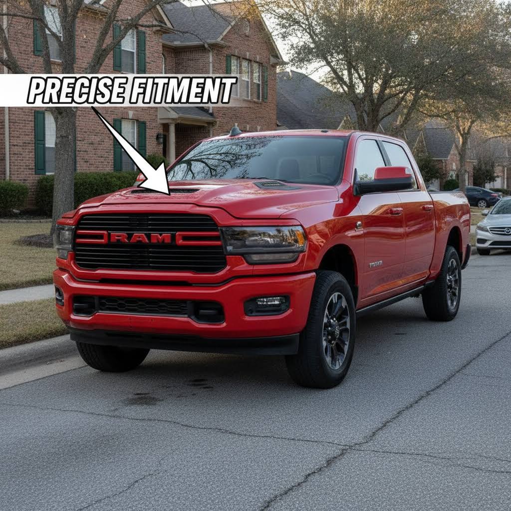 NINTE For 2019-2024 Dodge Ram 2500 3500 4500 5500 Grill Cover ABS Front Grille Trim