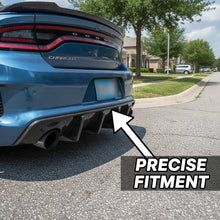 Cargar imagen en el visor de la galería, NINTE Rear Bumper Diffuser Lip Splitter Fit for 2020-2023 Dodge Charger Widebody Painted Gloss Black One Piece Sport Style Without Logo - NINTE
