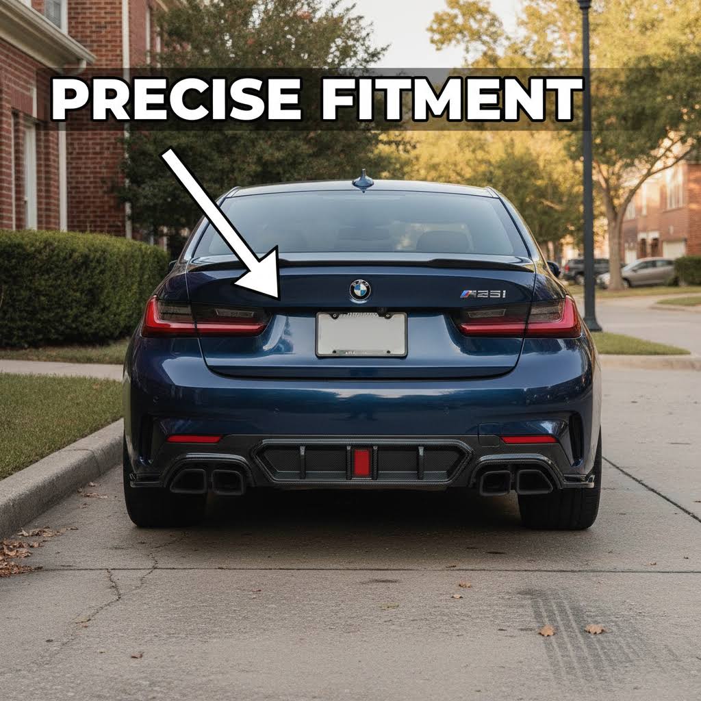 NINTE Rear Bumper Diffuser Fit for 2019-2022 BMW 3 Series G20 M Sport 330i M340i Matte Black One Piece Sport Style Without Logo