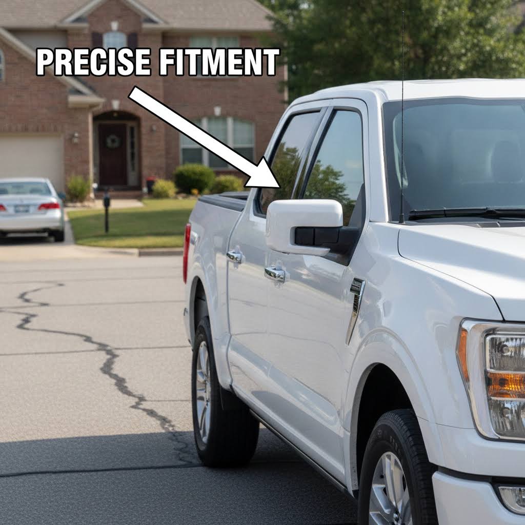 NINTE Side Mirror Cover Caps Overlays Fit for 2021-2025 Ford F150 Painted Gloss White Pair With Turn Signal Hole Sport Style Without Logo