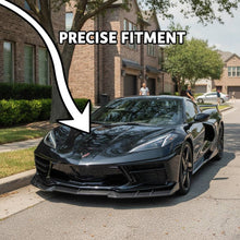Load image into Gallery viewer, NINTE Front Bumper Lip Splitter Kit fit for 2020-2026 Chevy Corvette C8 Painted Gloss Black 3 Pieces Sport Style Without Logo - NINTE