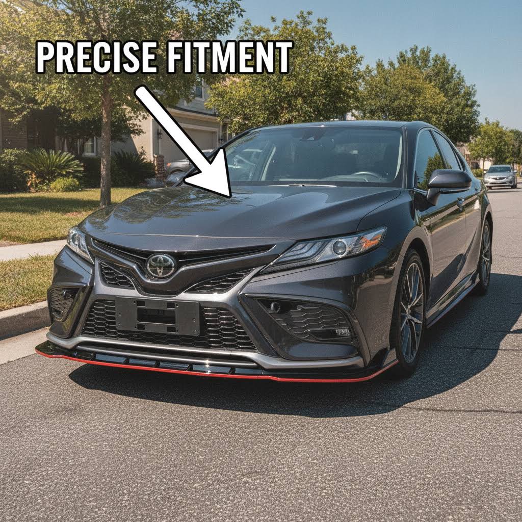 NINTE Front Lip With Red Line For 2021-2024 8.5th Gen Toyota Camry SE XSE Highlight Style - NINTE