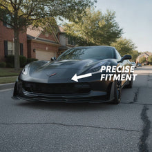 Charger l'image dans la galerie, NINTE Front Bumper Lip Splitter Fit for 2014-2019 Chevrolet Corvette C7 Stingray Stage 3 Painted Gloss Black One Piece Sport Style Without Logo