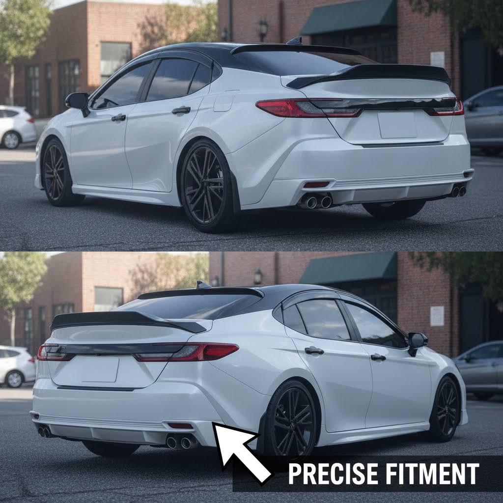 NINTE Rear Trunk Spoiler Wing Fit for Toyota Camry LE XLE SE XSE 2025-2026 Painted Gloss Black One Piece JDM R Style Highkick Without Logo - NINTE