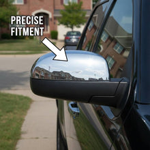 Cargar imagen en el visor de la galería, NINTE Mirror Cover For 2007-2013 Chevy Silverado 1500 GMC Sierra 1500 Yukon Gloss Black / Chrome