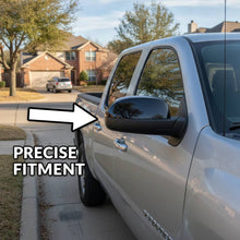 Cargar imagen en el visor de la galería, NINTE Mirror Cover For 2007-2013 Chevy Silverado 1500 GMC Sierra 1500 Yukon Gloss Black / Chrome