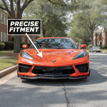Load image into Gallery viewer, NINTE Front Bumper Lip Splitter Kit fit for 2020-2026 Chevy Corvette C8 Painted Gloss Black 3 Pieces Sport Style Without Logo - NINTE