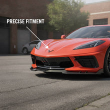 Load image into Gallery viewer, NINTE Front Bumper Lip Splitter Kit fit for 2020-2026 Chevy Corvette C8 Painted Gloss Black 3 Pieces Sport Style Without Logo - NINTE