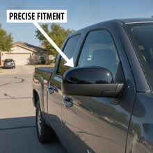 Cargar imagen en el visor de la galería, NINTE Mirror Cover For 2007-2013 Chevy Silverado 1500 GMC Sierra 1500 Yukon Gloss Black / Chrome