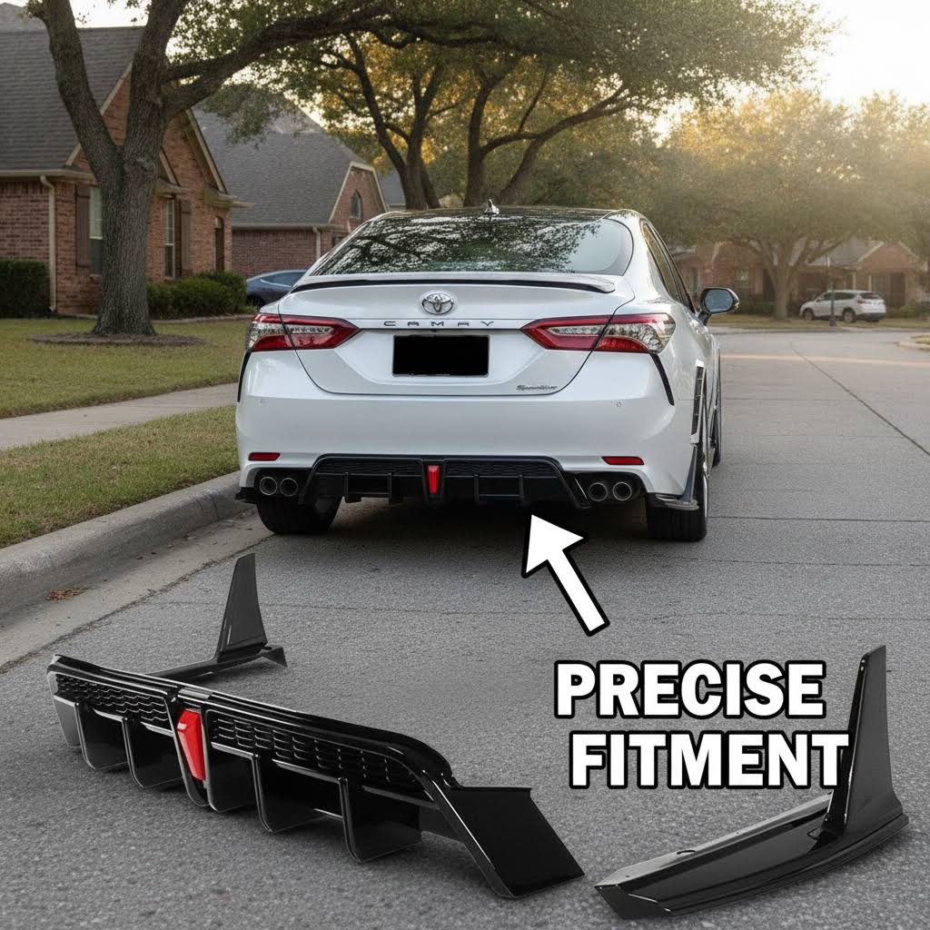 NINTE Yofer V2 Rear Diffuser+Corner Extension For 2018-24 Toyota Camry SE XSE - NINTE