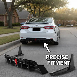 NINTE Yofer V2 Rear Diffuser+Corner Extension For 2018-24 Toyota Camry SE XSE