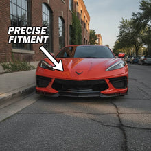 Load image into Gallery viewer, NINTE Front Bumper Lip Splitter Kit fit for 2020-2026 Chevy Corvette C8 Painted Gloss Black 3 Pieces Sport Style Without Logo - NINTE