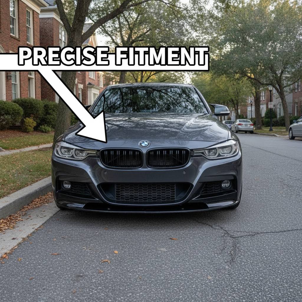 NINTE Front Bumper Lip For 2012-2018 BMW F30 3-Series M Tech 2 PCS Painted Sport Front Spoiler Lower Diffuser