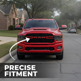 NINTE For 2019-2024 Dodge Ram 2500 3500 4500 5500 Grill Cover ABS Front Grille Trim