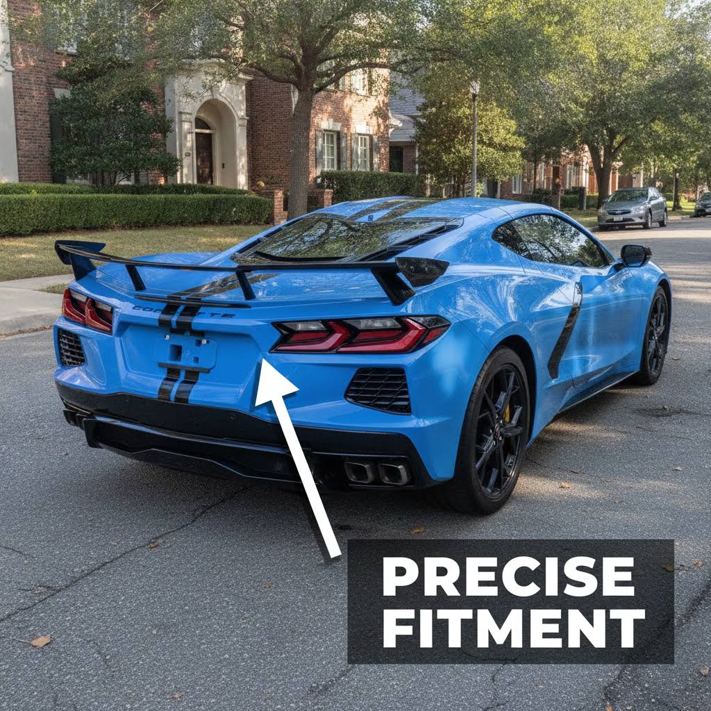NINTE For 2020-2025 Corvette C8 Stingray Z51 High Wing Spoiler High Rise Rear Wing Spoiler - NINTE
