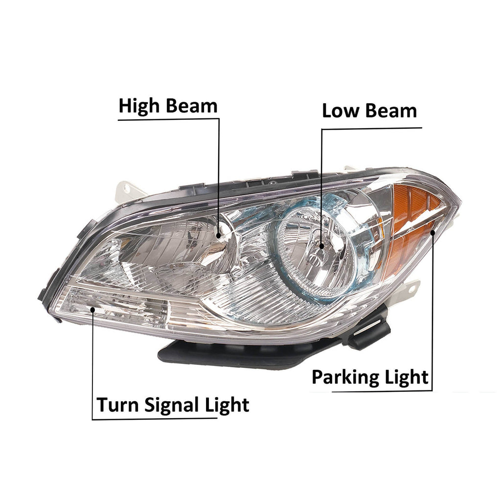 NINTE Headlights For 2008-2012 Chevrolet Malibu