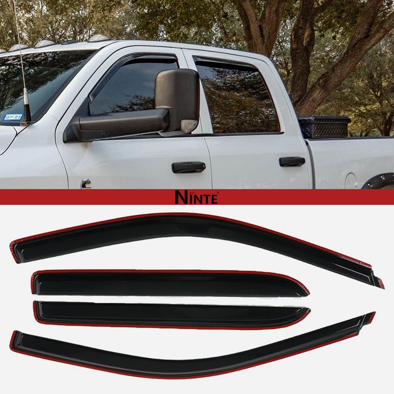 NINTE Window Visor Vent Rain Guard For 2009 - 2025 Dodge Ram 1500 2500 3500 - NINTE