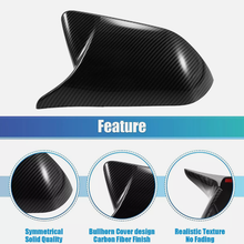 Charger l&#39;image dans la galerie, NINTE Side Mirror Covers For 2015-2024 MUSTANG W/O Led Signal M Style Real Carbon Fiber