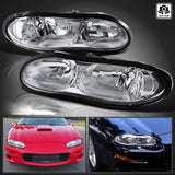 NINTE Headlight For 1998-2002 Chevy Camaro Z28 Clear Head lamp