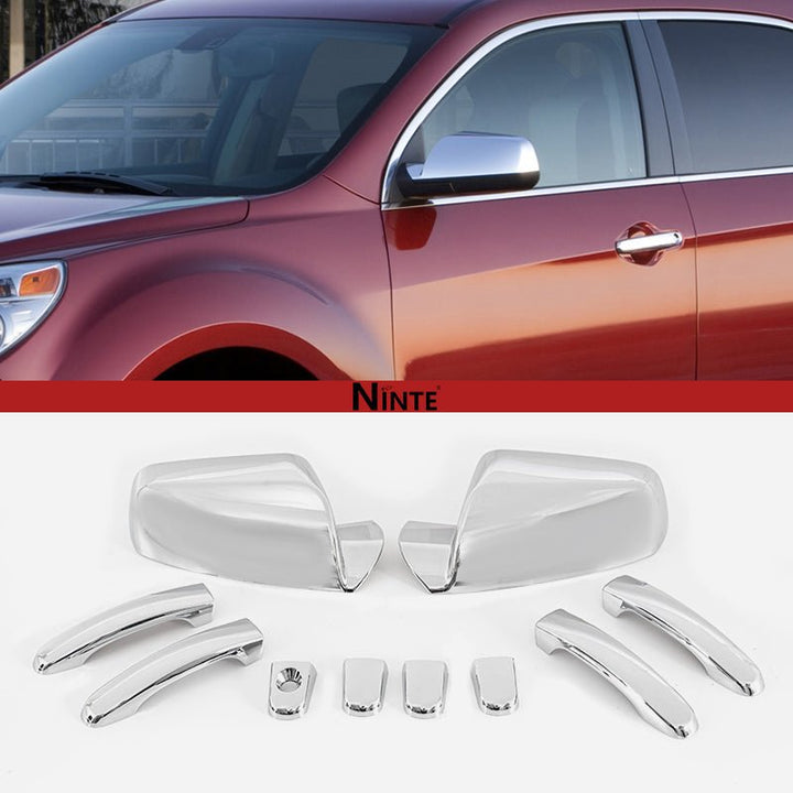 NINTE Mirror Caps & Door Handle Covers For 2010 - 2017 Chevy Equinox & GMC Terrain - NINTE