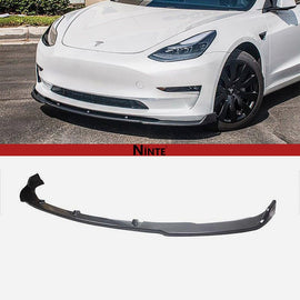 NINTE For 2017 - 2023 Tesla Model 3 Front Lip 3 Pieces Sport Style Splitter - NINTE