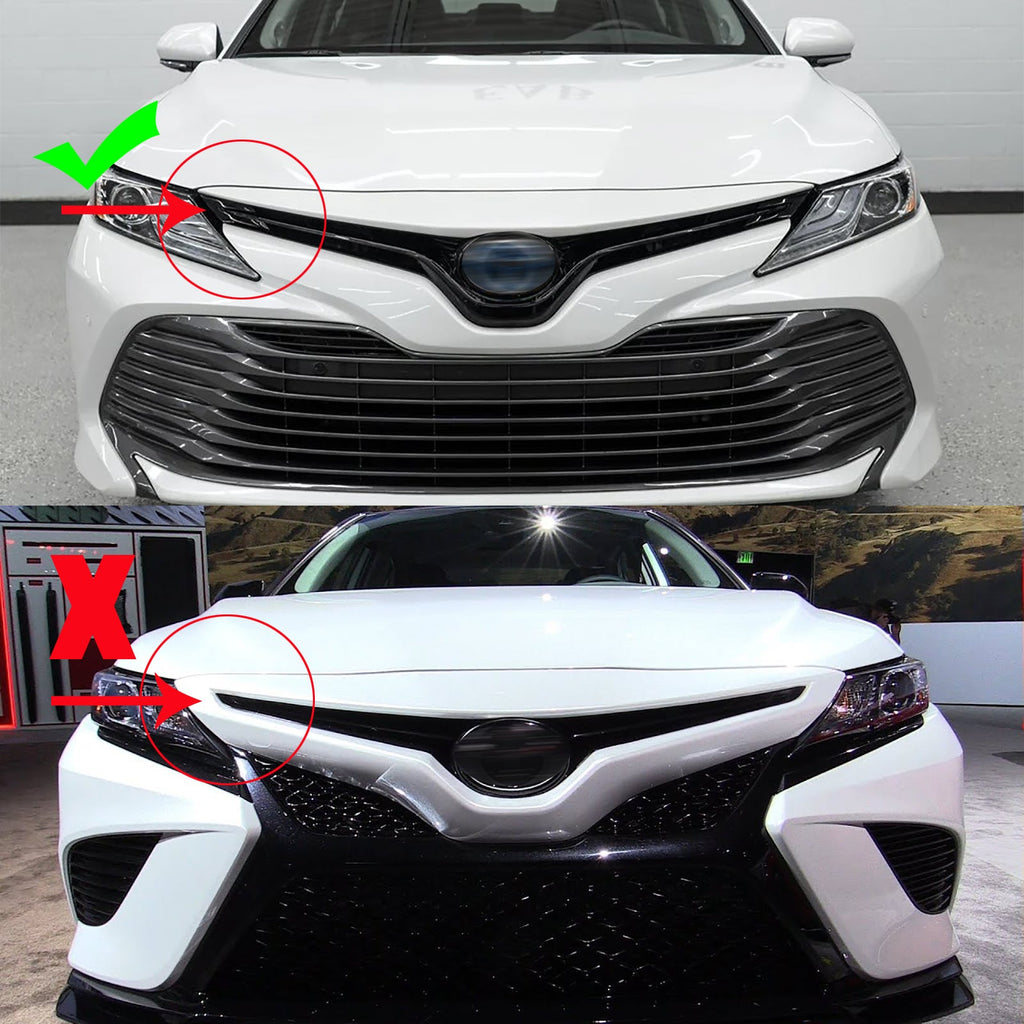 NINTE Hood Grill Cover For Toyota Camry 2018-2020 L/LE/XLE