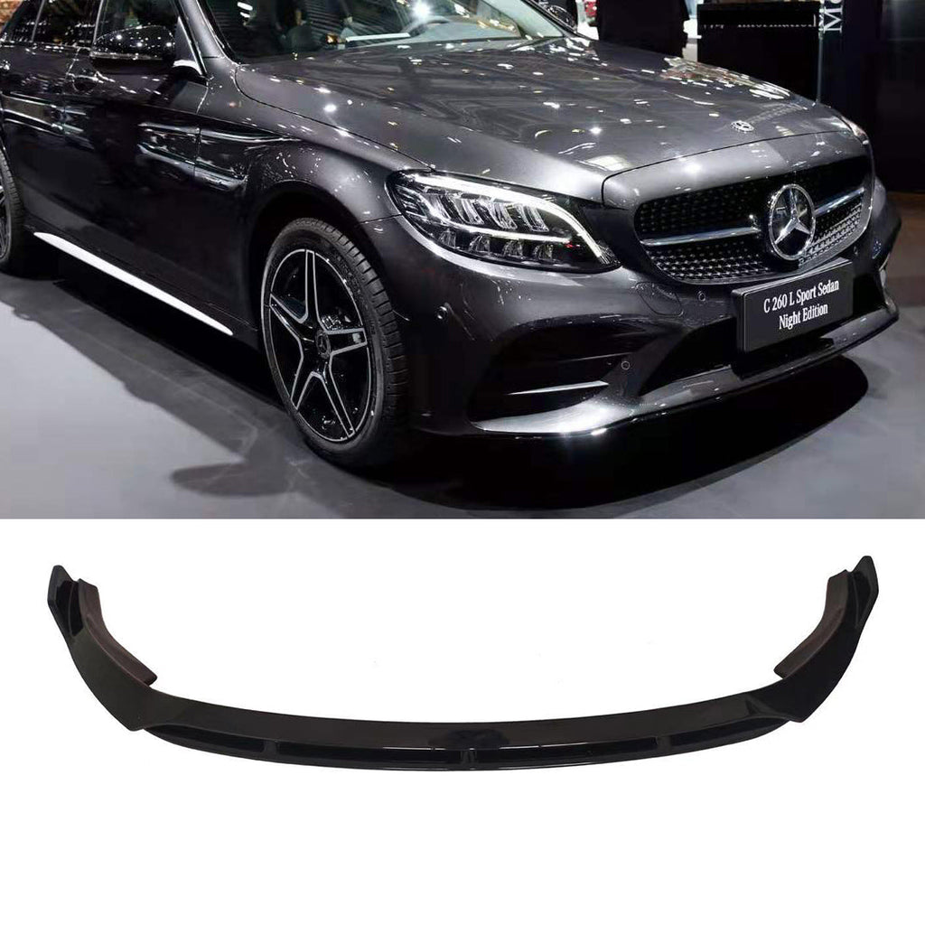 NINTE Front Bumper lip for 2019-2021 Mercedes Benz W205 C Class