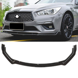 NINTE For 2018 - 2024 Infiniti Q50 Base LUXE 3PCS Front Bumper Lip Chin Spoiler Splitter - NINTE