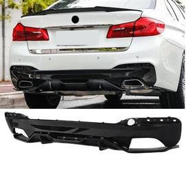 NINTE For 2017 - 2023 BMW G30 M550i G31 G38 5 Series M Sport Rear Diffuser Rear Bumper Lip - NINTE