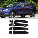 NINTE Door Handle Covers For 2014-2020 Nissan Rogue & X- Trail Black w/ 2 smart hole