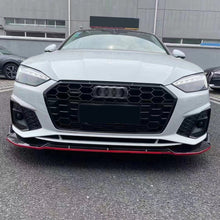 Load image into Gallery viewer, Ninte Front Lip For 2021 Audi A5 Bumper Lower Splitter Spoiler Kits Gloss Black Red Line Lip