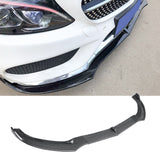 NINTE Front Lip For 2015-2018 Benz C-Class W205 C205 Sport / AMG-Line AMG C43 ABS Splitter