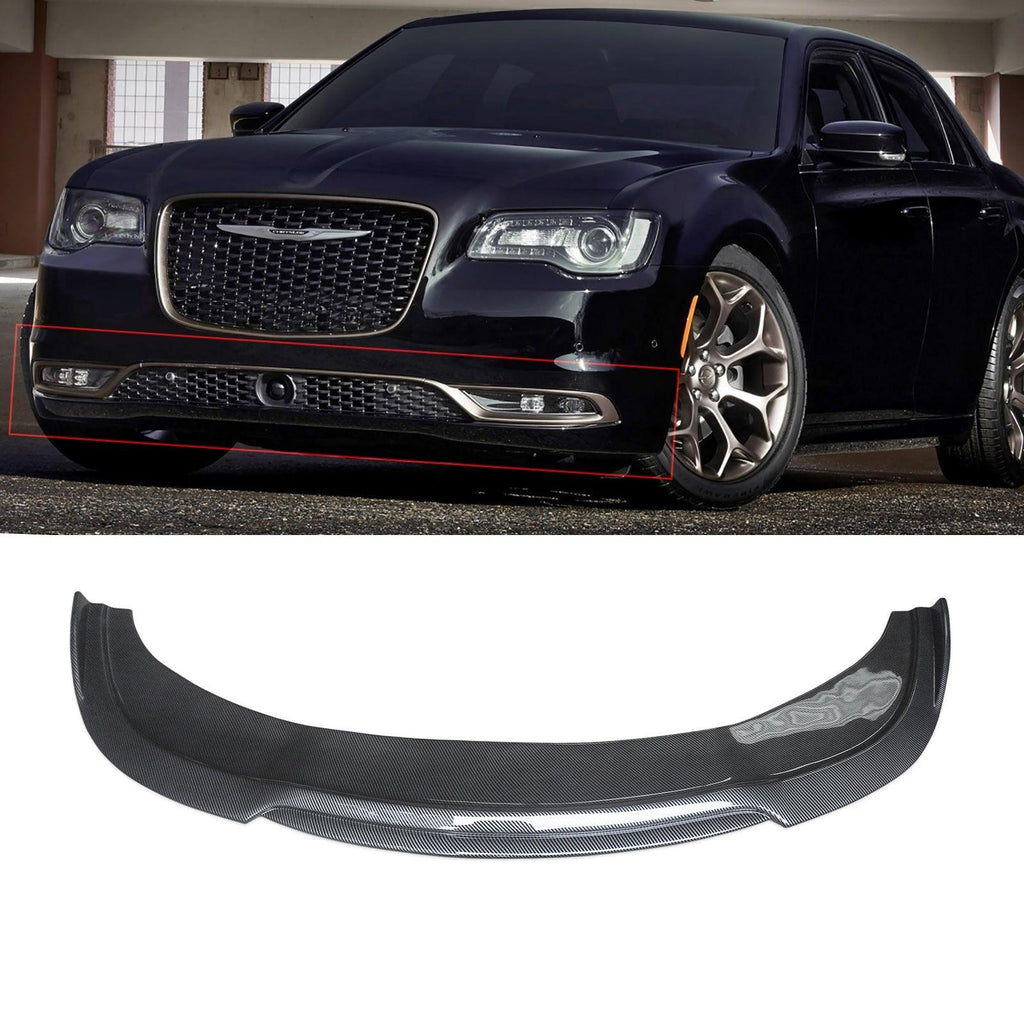 Racing Gear STP-Style Matt Black Front Bumper Splitter Lip For 2015-2023 Chrysler 300 – 3-Piece
