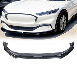 NINTE For 2021 - 2024 Ford Mustang Mach - E MK1 Front Lip ABS 3 Pieces Front Bumper Splitters - NINTE