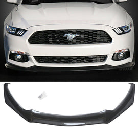 NINTE For 2015 - 2017 Ford Mustang Coupe 1 Piece Front Lip Front Bumper Lip Chin Splitter - NINTE