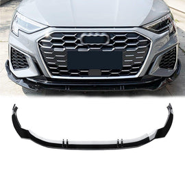 NINTE For 2022 - 2024 8Y Gen. Audi A3 S - Line S3 Sedan Front Lip ABS Painted Lower Bumper Splitter - NINTE