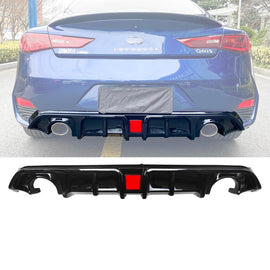 NINTE For 2017 - 2023 Infiniti Q60 ABS Rear Diffuser Rear Bumper Lip With Brake Light - NINTE