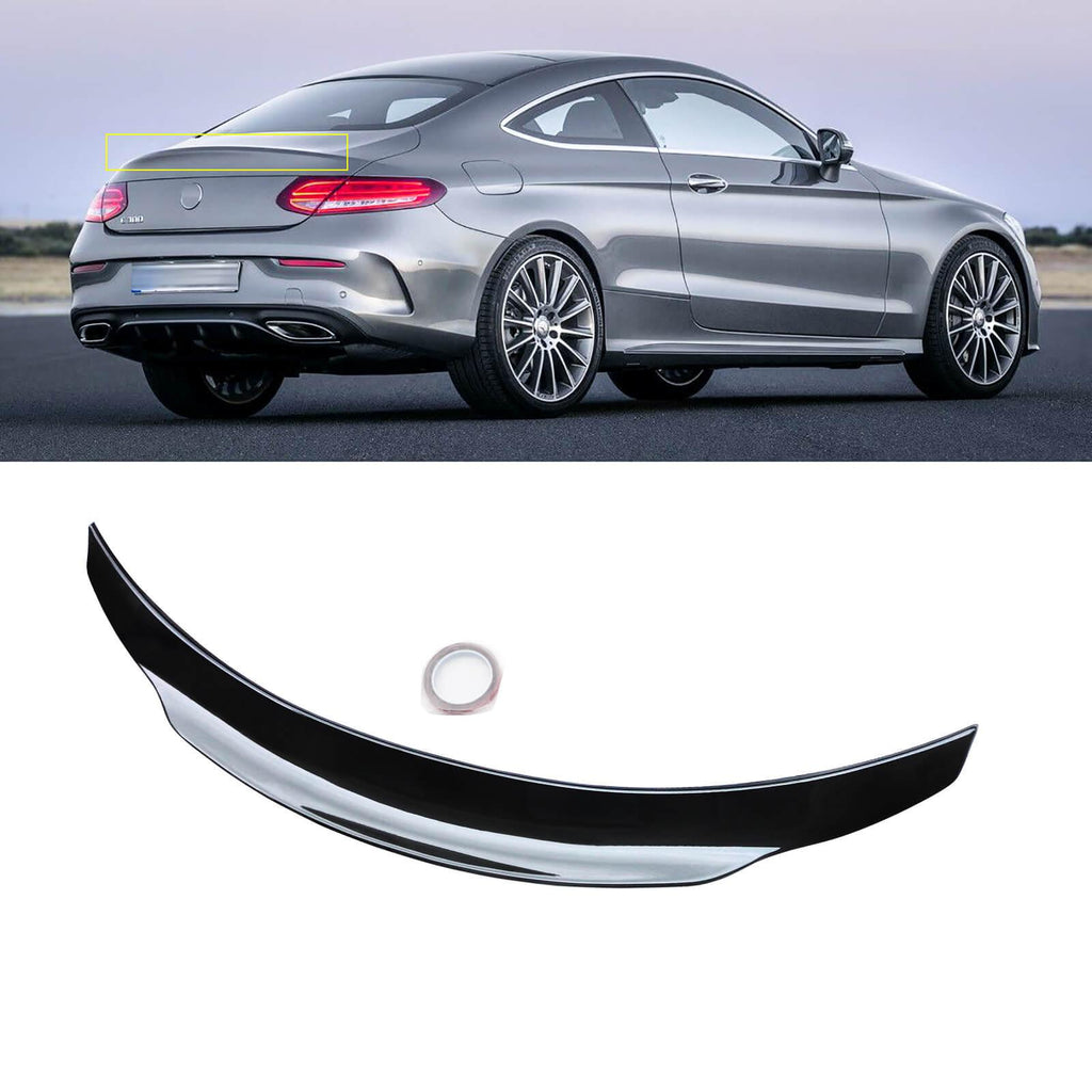NINTE Rear Spoiler For 2017-2021 Mercedes Benz W205 2DR Coupe ABS PSM ...